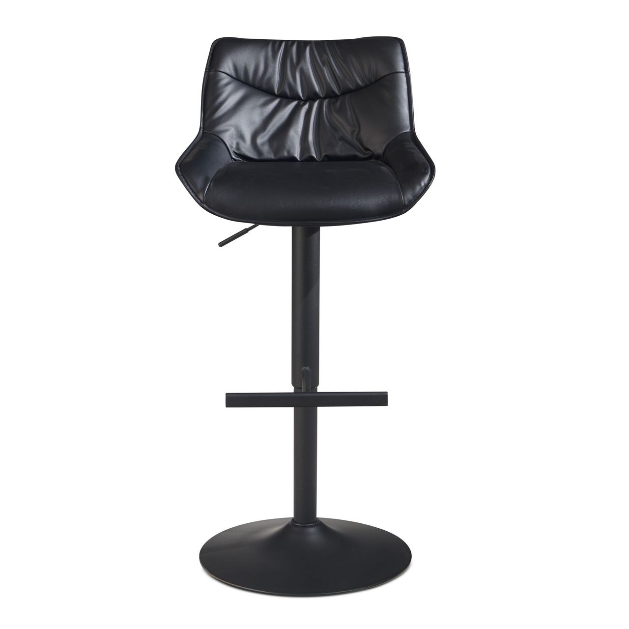 Wohnling Barhocker Kunstleder Schwarz Hocker Küchenhocker Bistrohocker Barstuhl