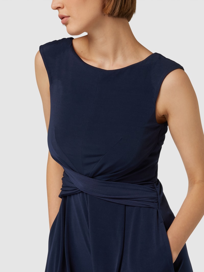 Jumpsuit mit U-Boot-Ausschnitt in dunkelblau