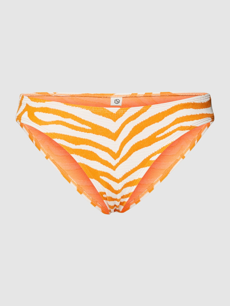 Bikini-Hose mit Allover-Muster Modell 'Zecora Biddi' in orange