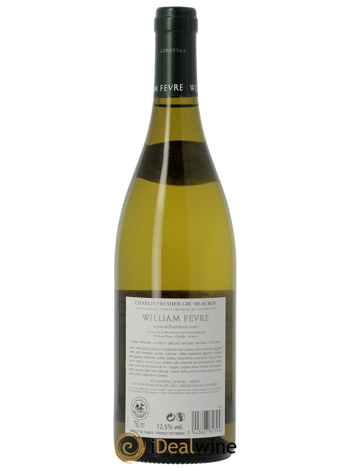 Chablis 1er Cru Beauroy William Fèvre (Domaine)  2021 - Lot de 1 Bouteille