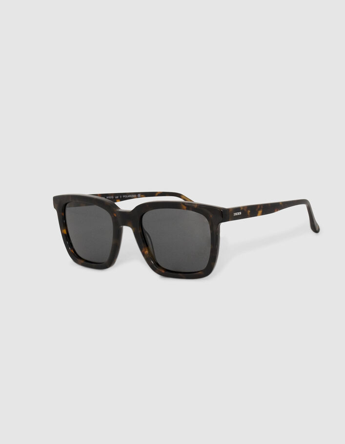 Lunettes solaires écailles style rectangle Homme