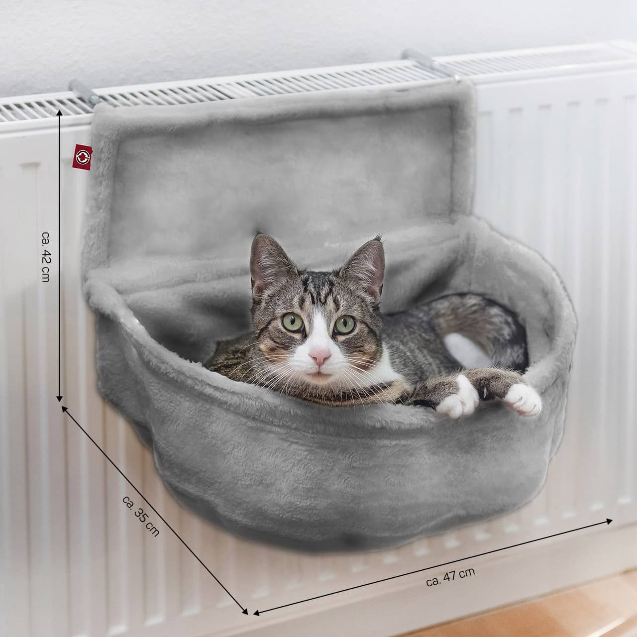 Canadian Cat Company Katzenhängematten & Fensterliegeplätze Canadian Cat Company Kuschelsack für Heizkörper grau