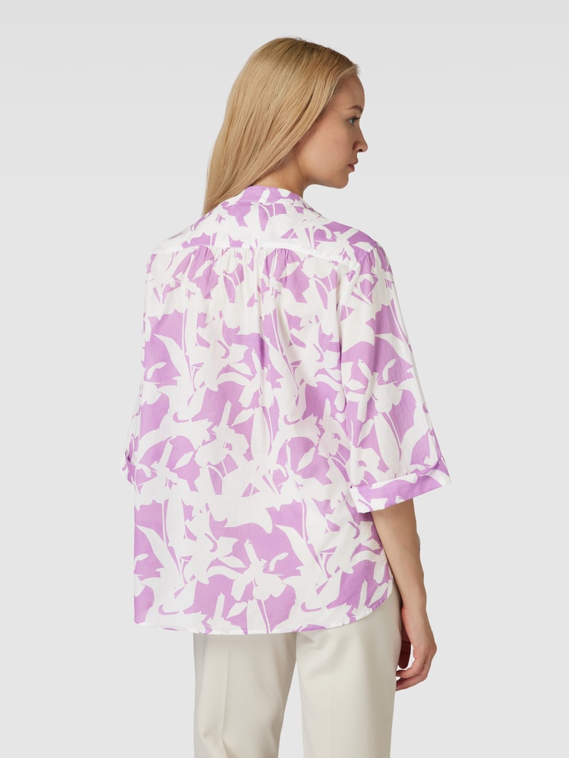 Bluse mit Allover-Muster in flieder