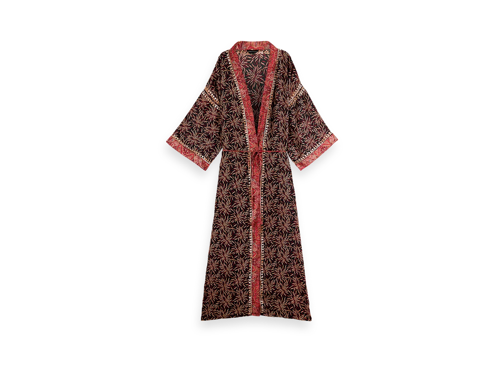 Jaypur Saree Kimono Fleur Sombre Longue