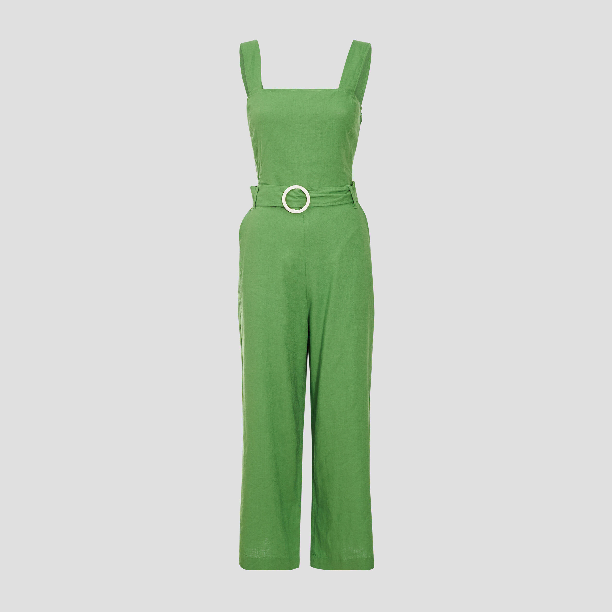 Combinaison pantalon droite vert femme | Cache Cache