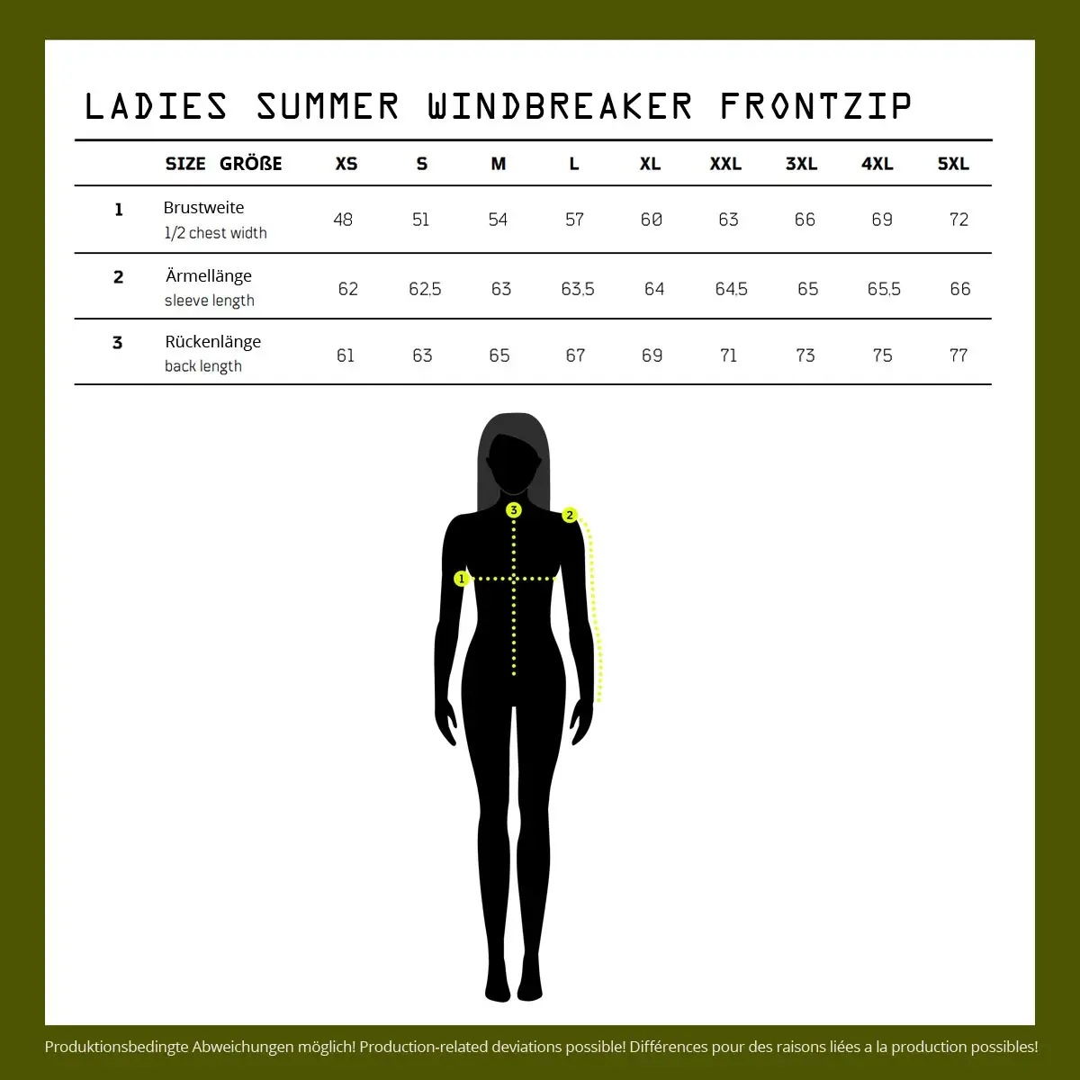 Ladies Summer Windbreaker Frontzip darkcamo