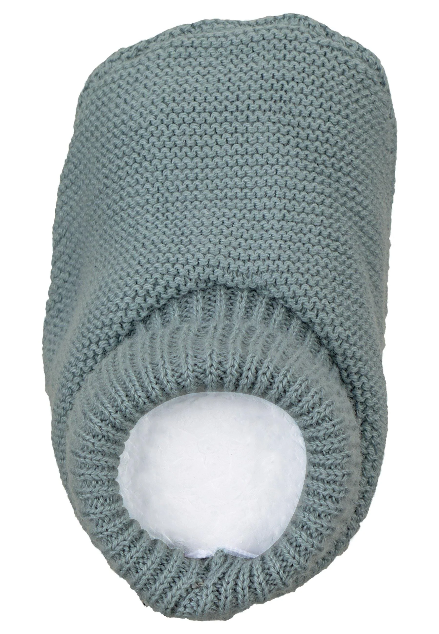 GOTS Strick-Schuh in Grün, Marine, Rosa oder Grau