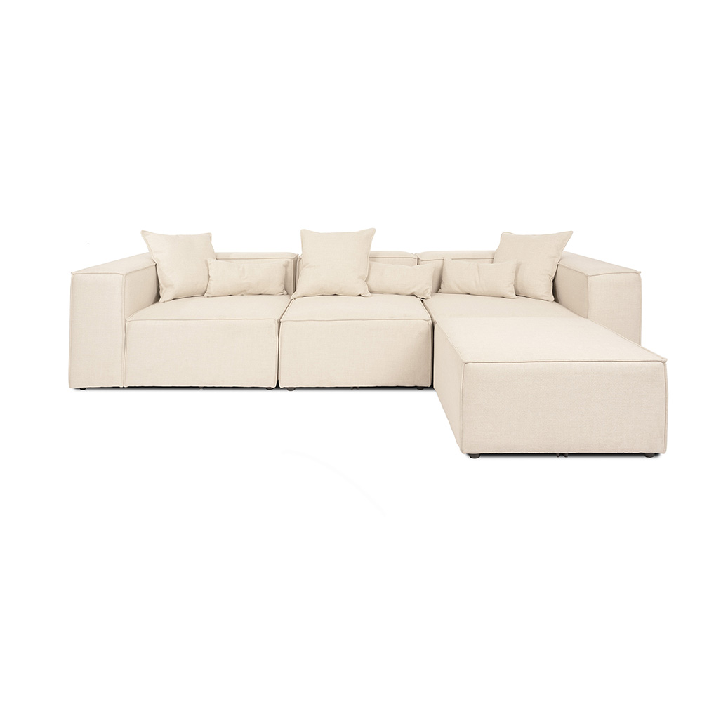 Home Deluxe Modulares Sofa VERONA - L beige