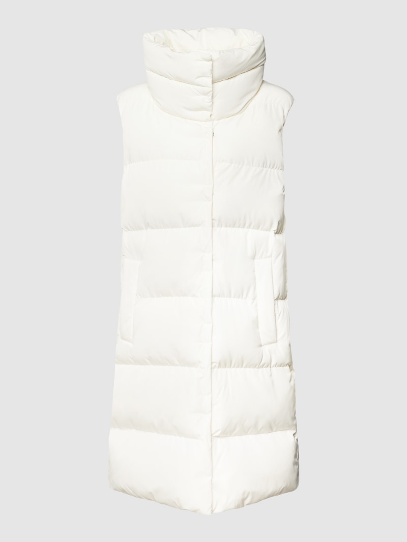 Steppweste mit Stehkragen in offwhite