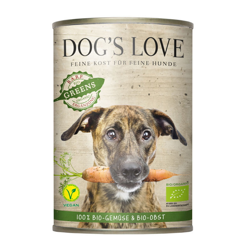 DOG'S LOVE Hundenassfutter DOG'S LOVE BIO 6x400g Greens