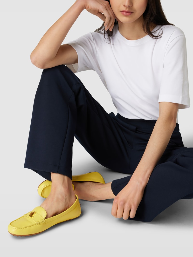 Penny-Loafer mit Label-Detail Modell 'BARNSBURY' in hellgelb