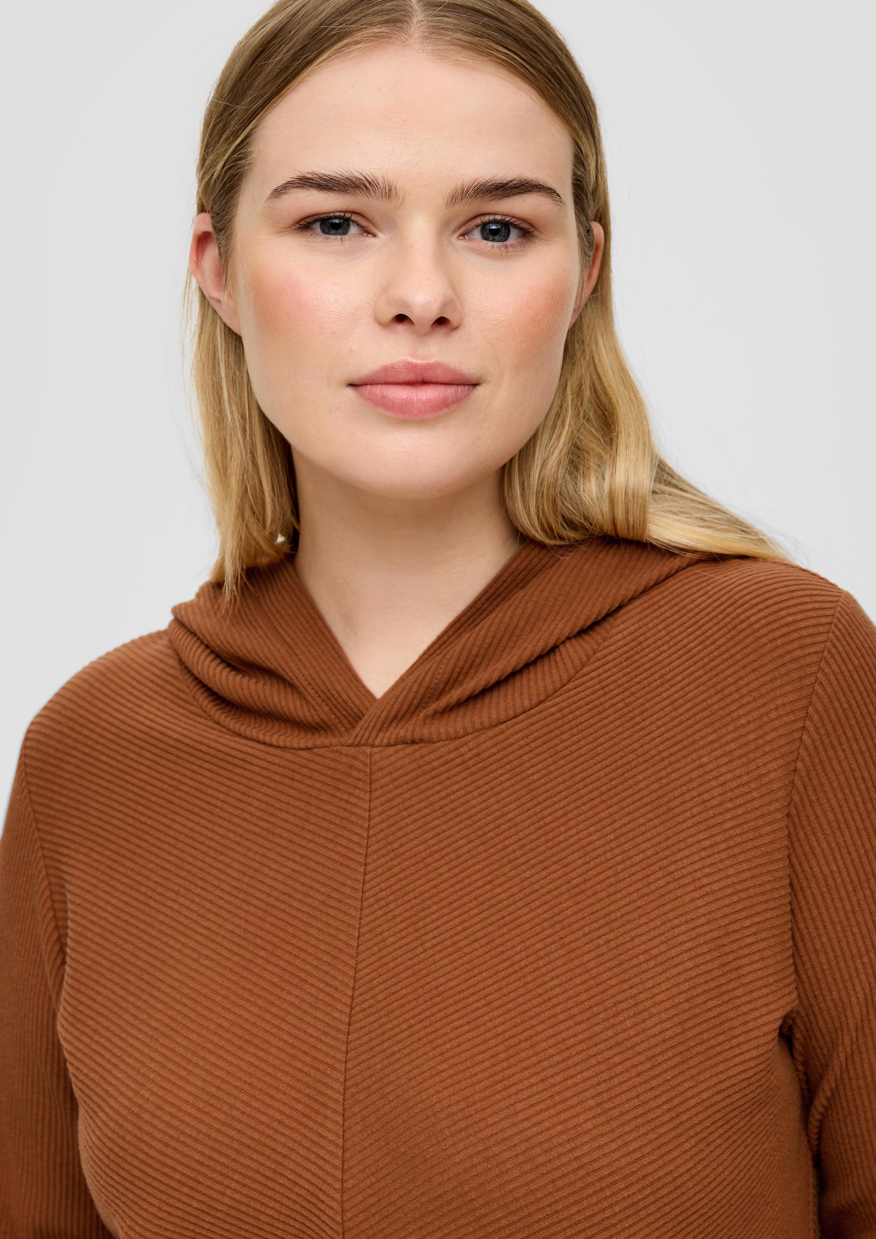 Weiches Kapuzenshirt in Rippstruktur  2135935-8755