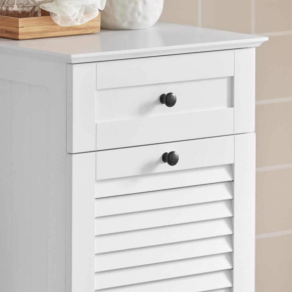 SoBuy Wäscheschrank BZR73 mit ausklappbarem Wäschesäcken Wäschesammler Wäschetruhe Badschrank