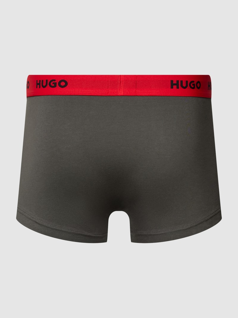 Trunks mit elastischem Label-Bund im 3er-Pack in mittelgrau