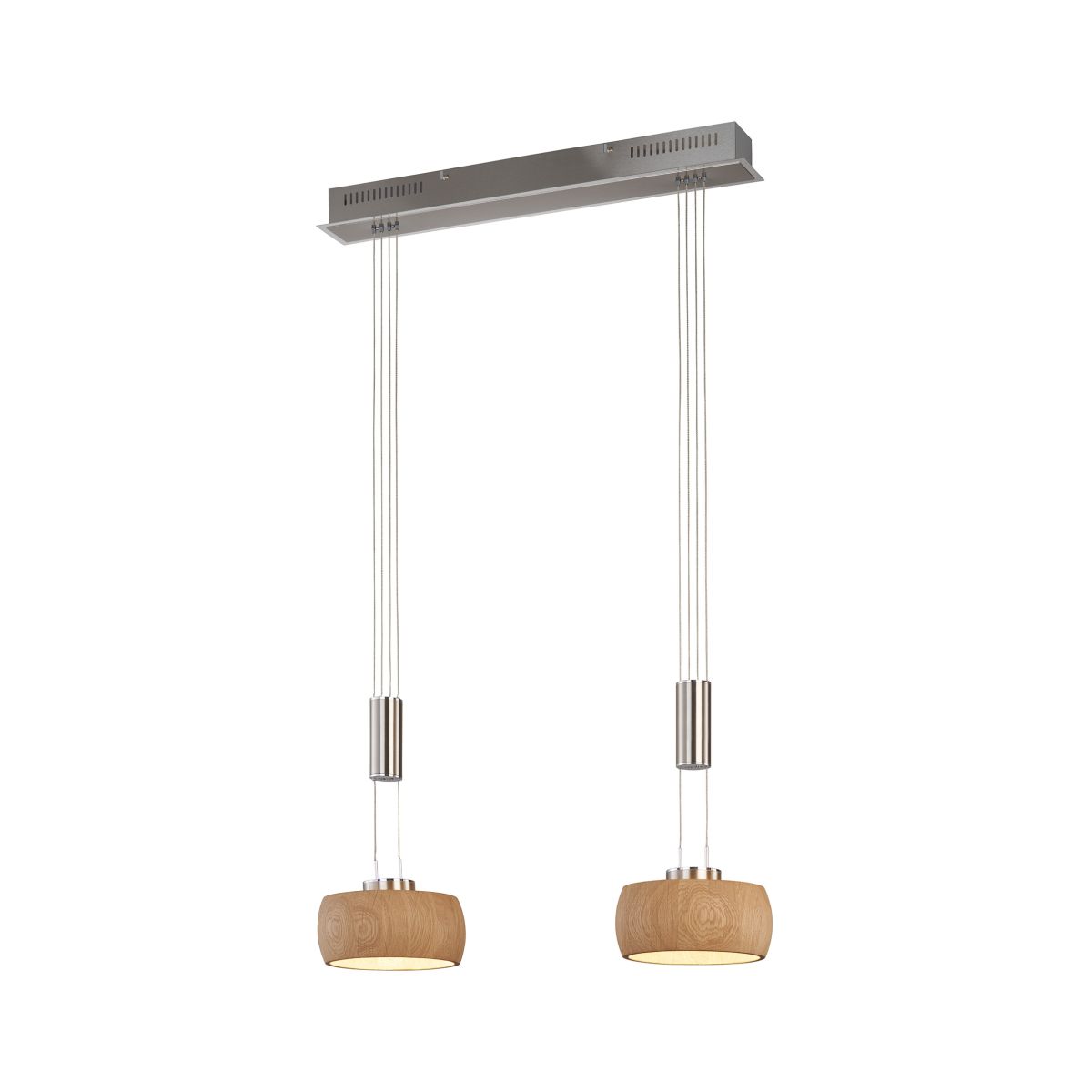Fischer & Honsel 2-flg LED Pendellampe Shine-Wood
