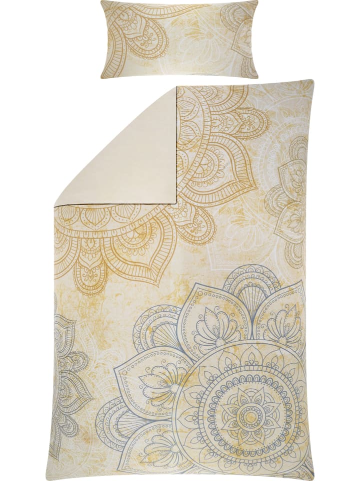 Erwin Müller Mako-Satin Wendebettwäsche in beige günstig kaufen