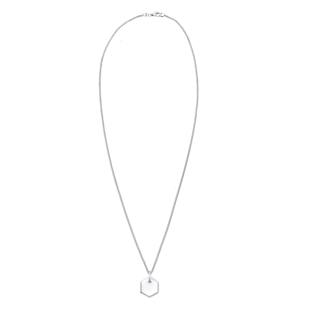 Elli Elli Collier Elli - Hexagone Collier Femme - (925/1000) Argent Bijoux