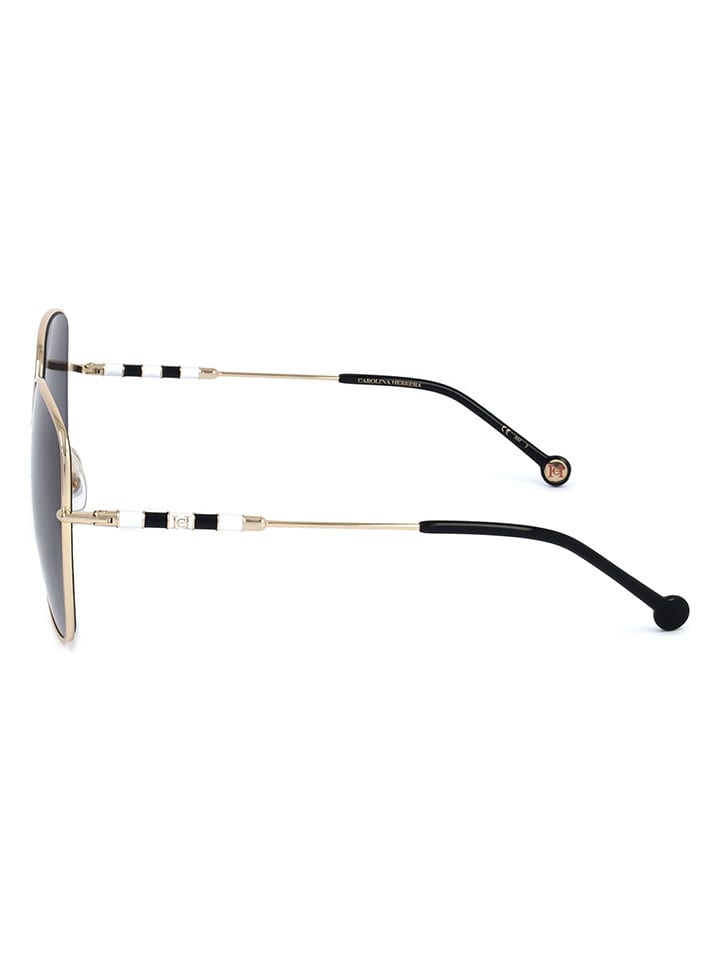 Carolina Herrera Damen-Sonnenbrille in Gold/ Dunkelblau günstig kaufen 59