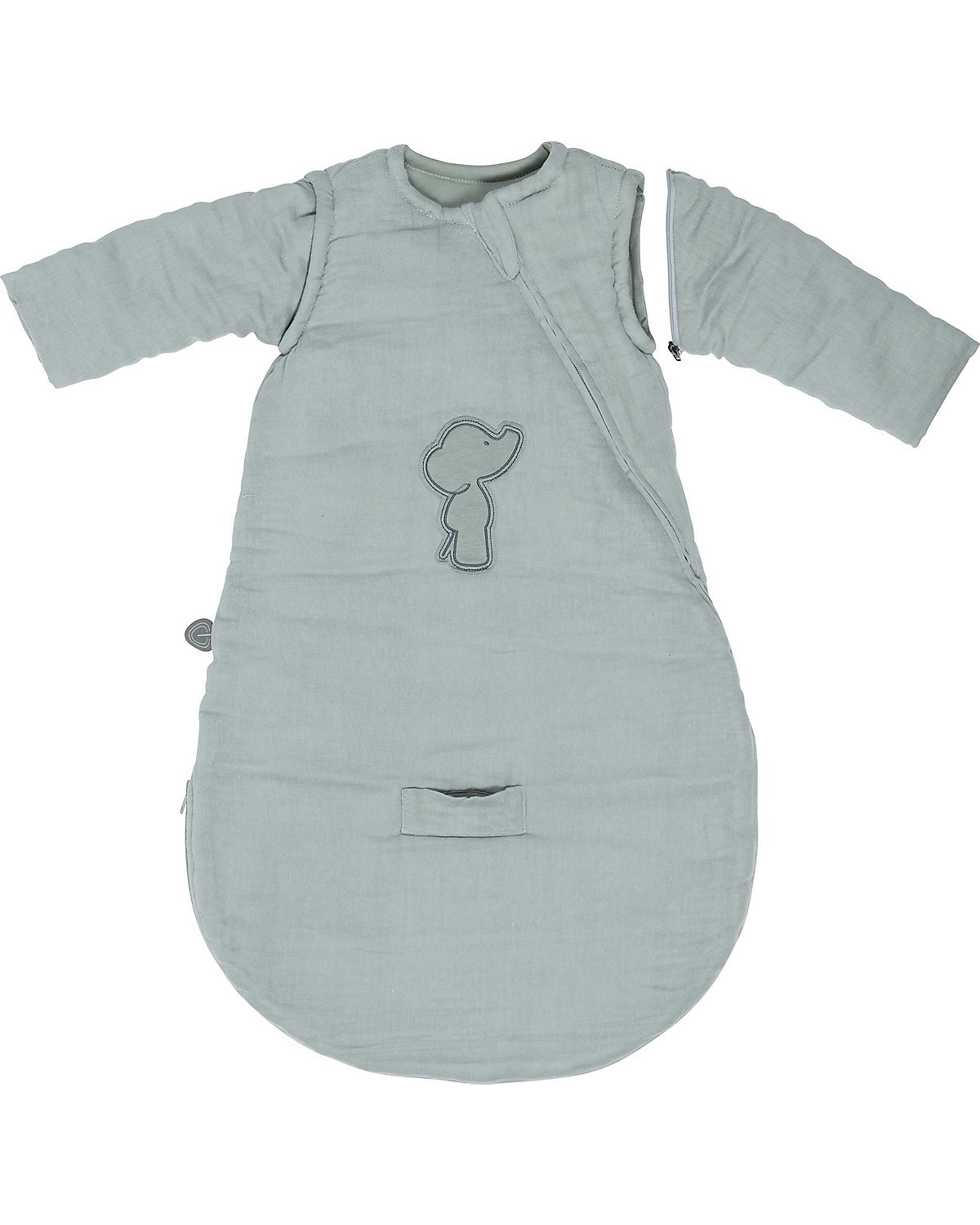 LUNA & AXEL Schlafsack 70 cm Windeln hellgrün mit Ärmel TOG 2