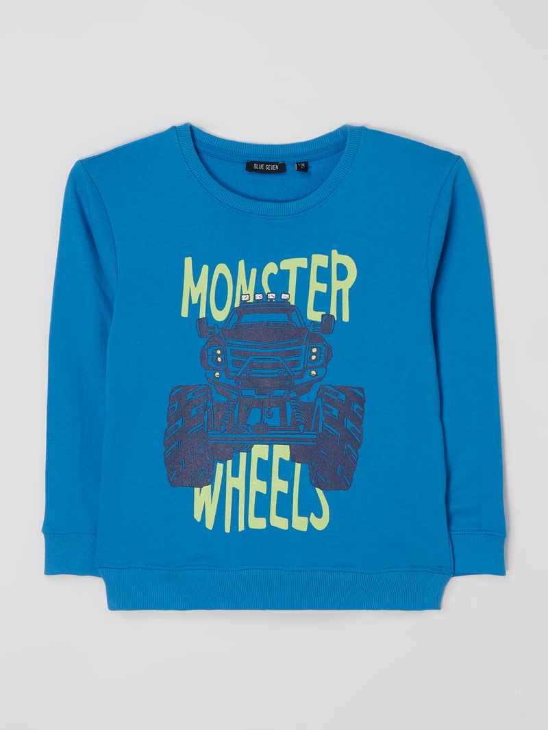 Sweatshirt mit Print in royalblau