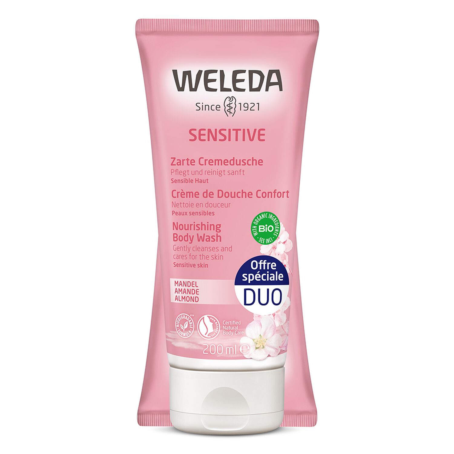 Weleda Amande Crème de Douche Confort - Nettoie en Douceur - 2 x 200 ml