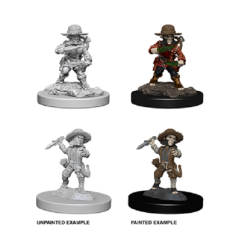 Male Halfling Rogue: Pathfinder Deep Cuts Unpainted Minis