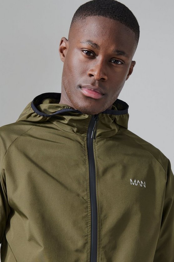 Man Active Windbreaker mit Trichterkragen