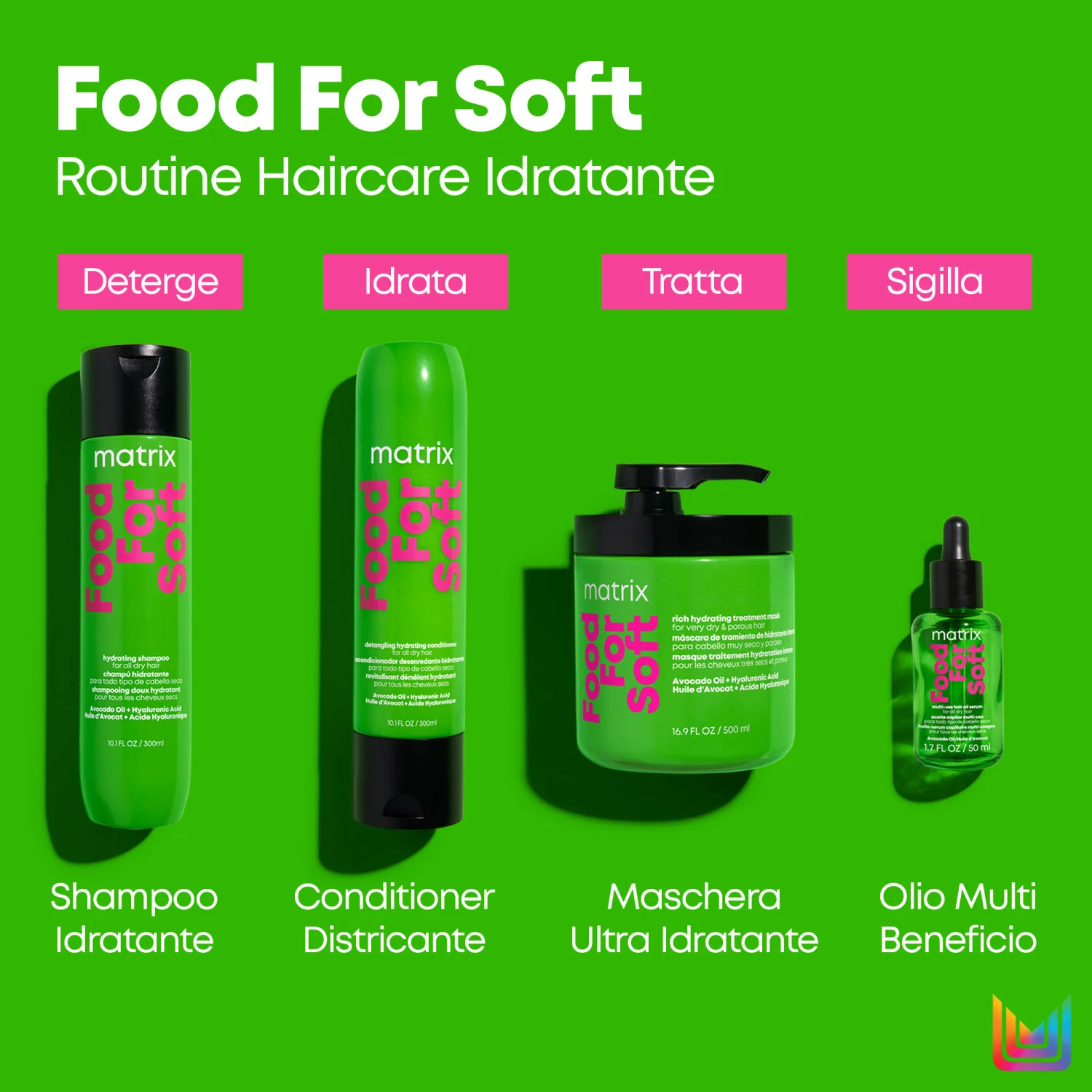 Food For Soft Hydrating Shampoo - Shampoo Nutriente, Shampoo Purificante