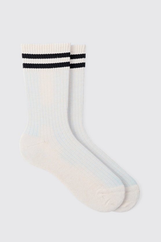 Gestreifte Socken in Waffeloptik