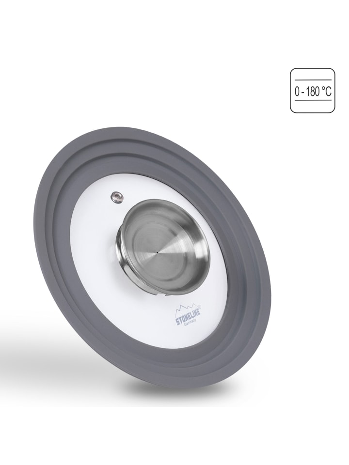 Stoneline Universal Glasdeckel mit Aroma-Funktion in Grau | 16,18,20cm günstig kaufen onesize