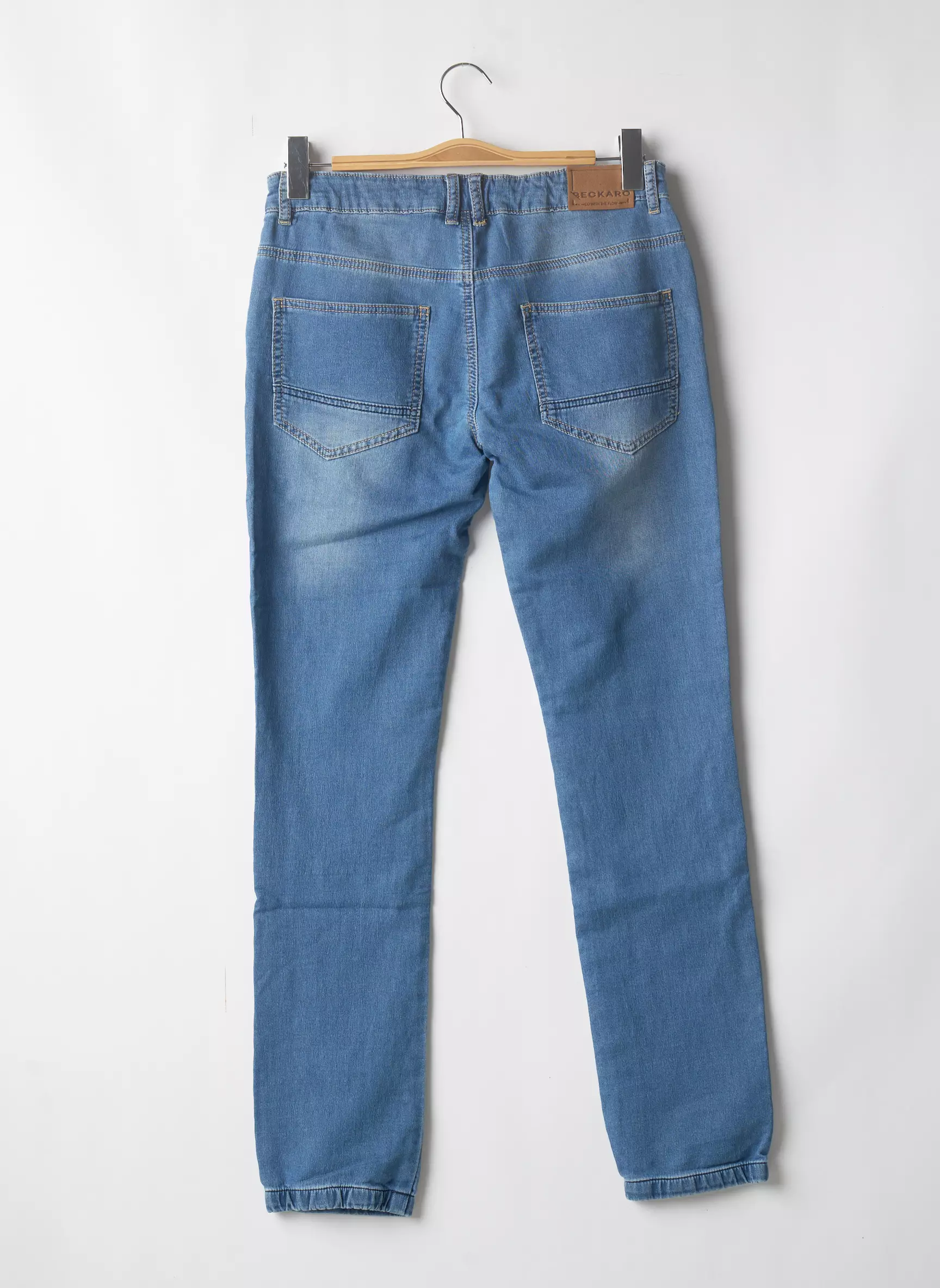 Beckaro Jeans Coupe Droite Garcon couleur bleu