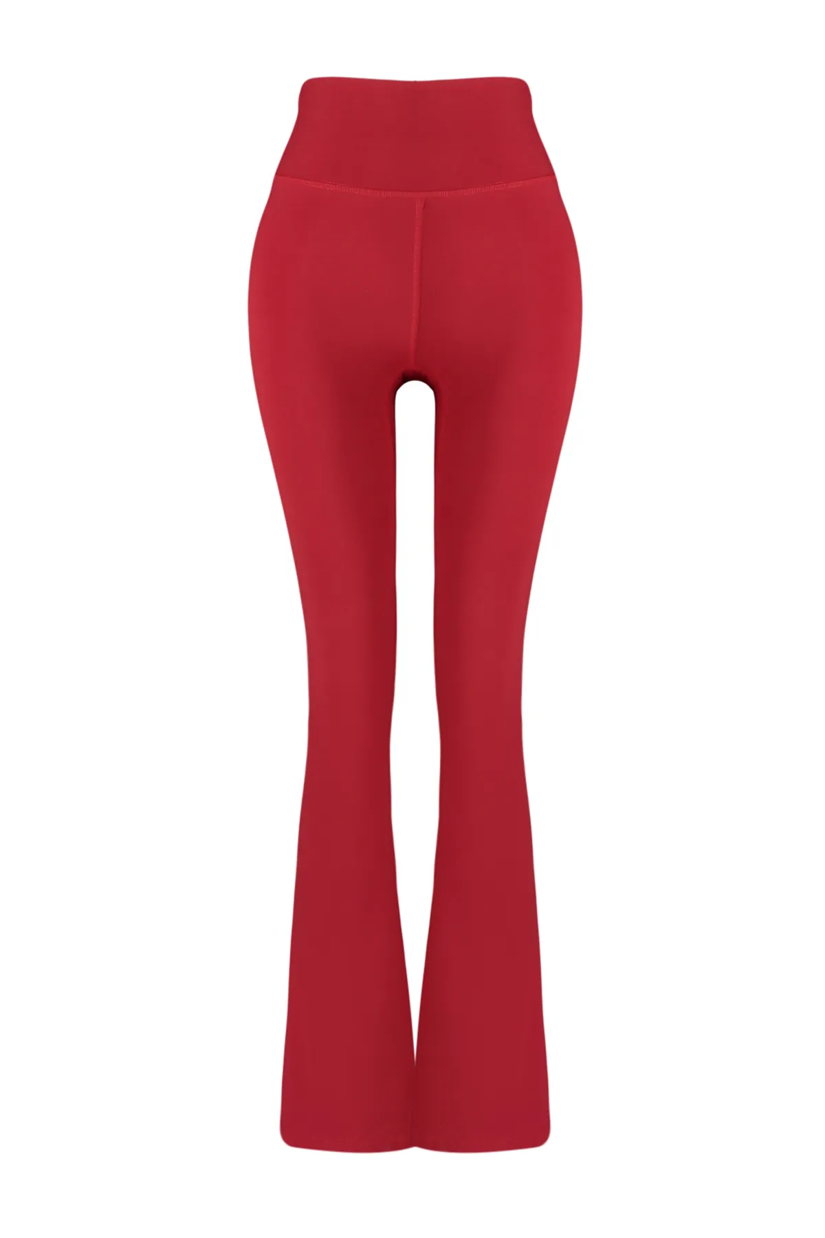 Trendyol Collection  Gestrickte Sport-Leggings für Yoga mit spanischen Beinen in Rot aus gebürstetem, weichem Stoff THMSS24TY00019