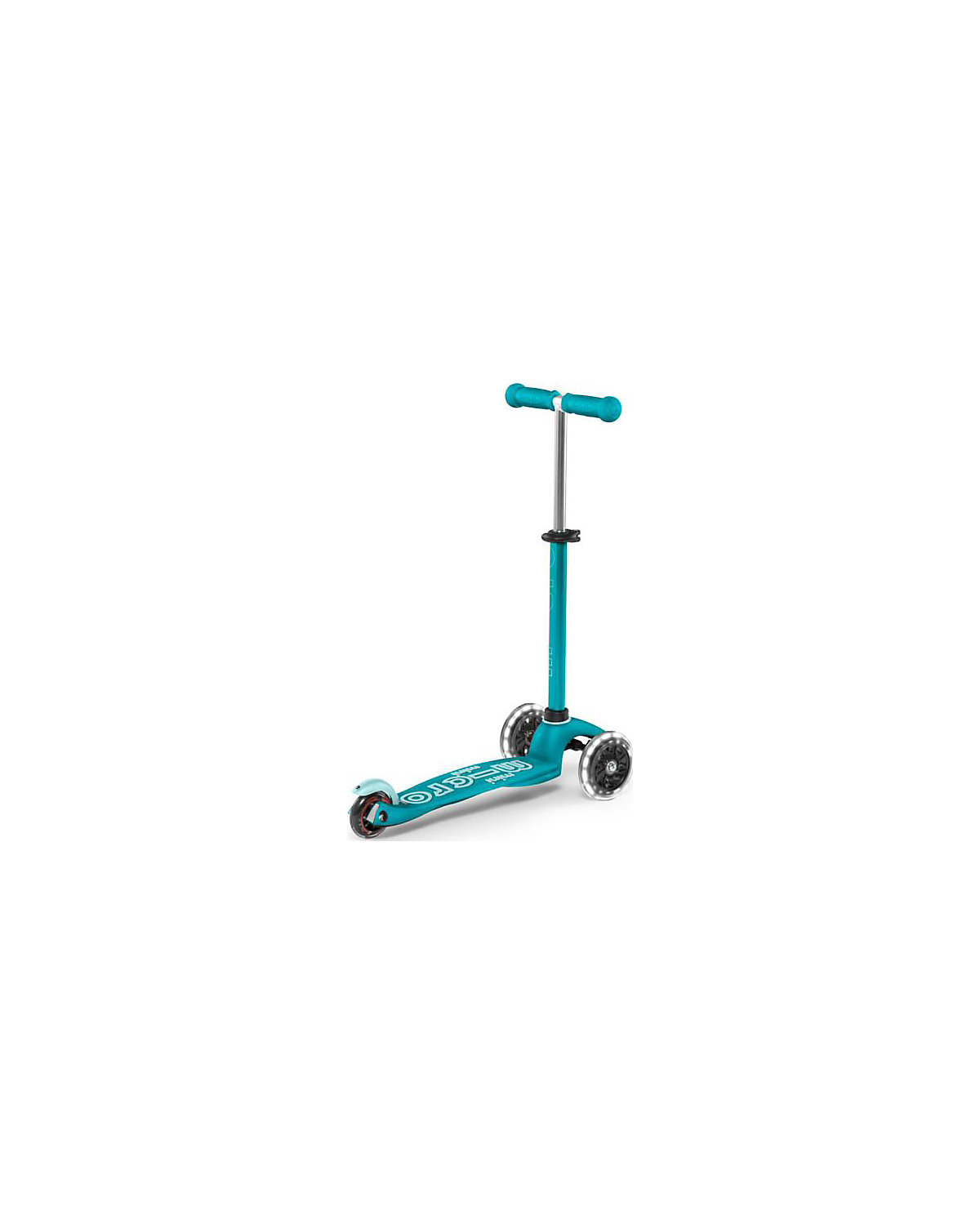 Kickboard mini micro deluxe LED aqua