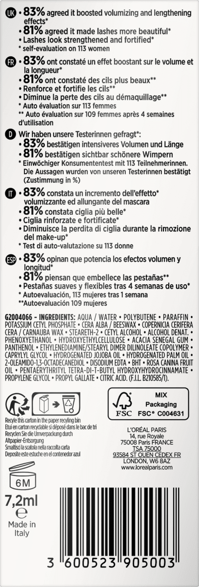 Mascara Basis Lash Paradise Primer White, 7,2 ml