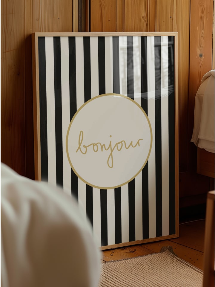Tales by Jen Poster / Kunstdruck „Bonjour“ I Ohne Rahmen günstig kaufen