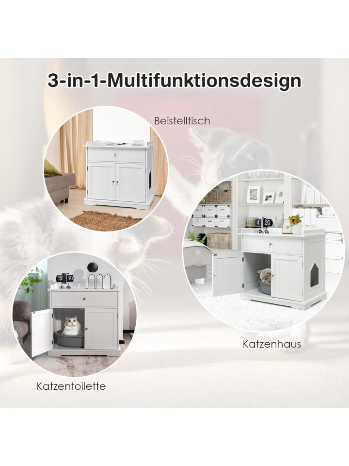 COSTWAY Katzenbaum 50cm in Weiß günstig kaufen 50 cm