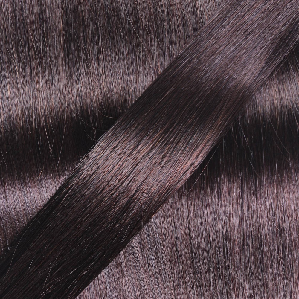 hair2heart Extensions adhésives cheveux naturels #2 Marron foncé extensions