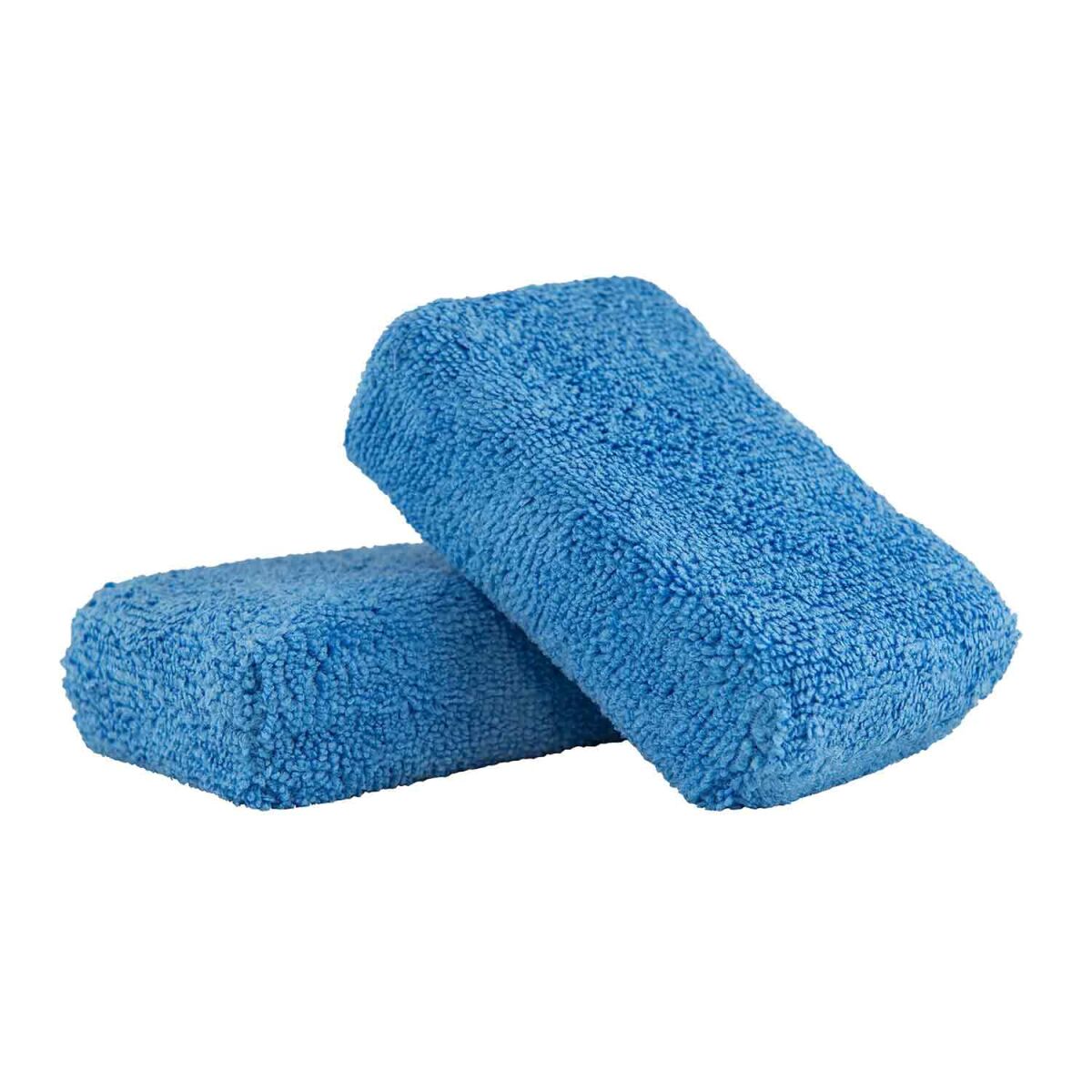 Chemical Guys Workhorse Premium Mikrofaser Applikator Blau 2Stk.