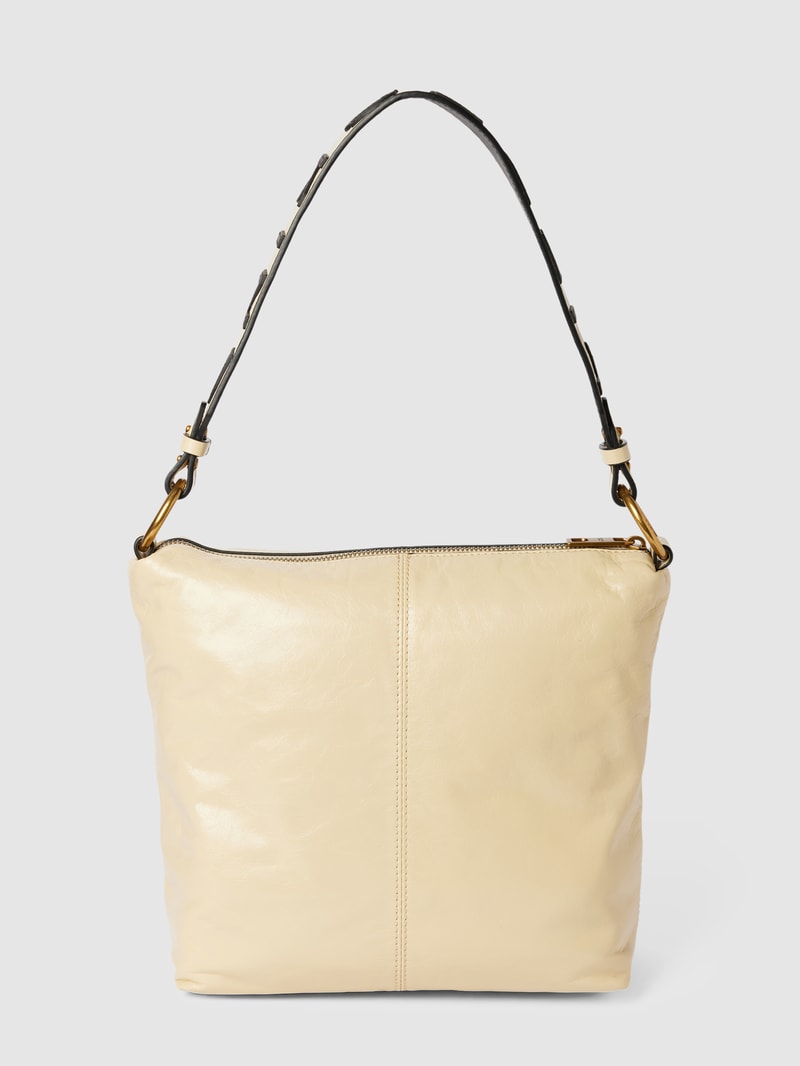 Handtasche mit Label-Detail Modell 'AISSA' in sand