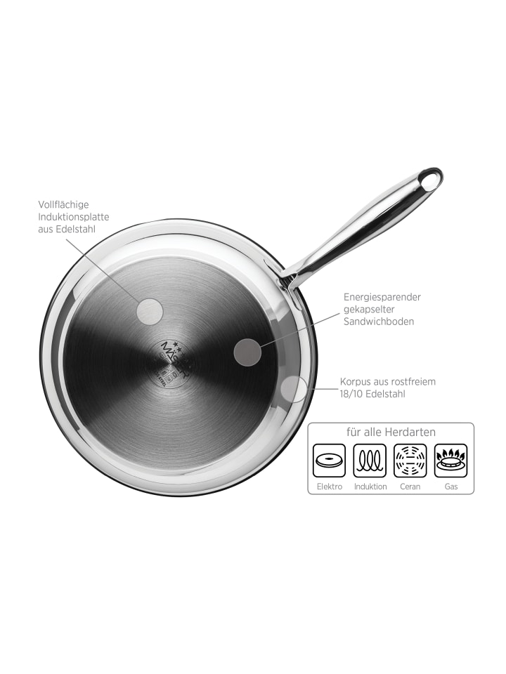 Mäser Bratpfanne, Edelstahl Tavos in Silber günstig kaufen onesize
