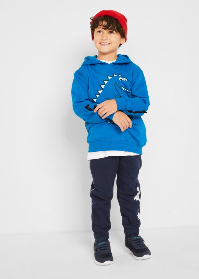Jungen Kapuzensweatshirt Dino aus Bio-Baumwolle