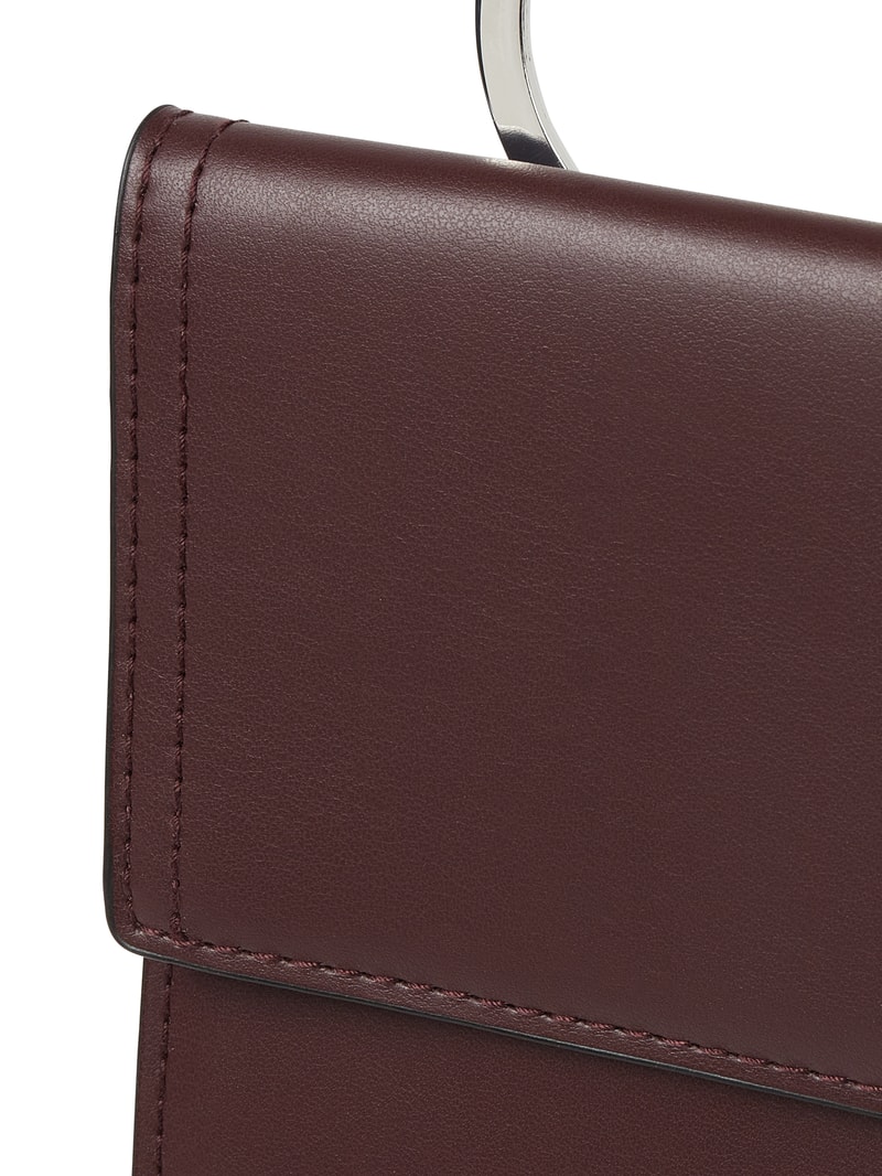 Handytasche in Leder-Optik in bordeaux rot