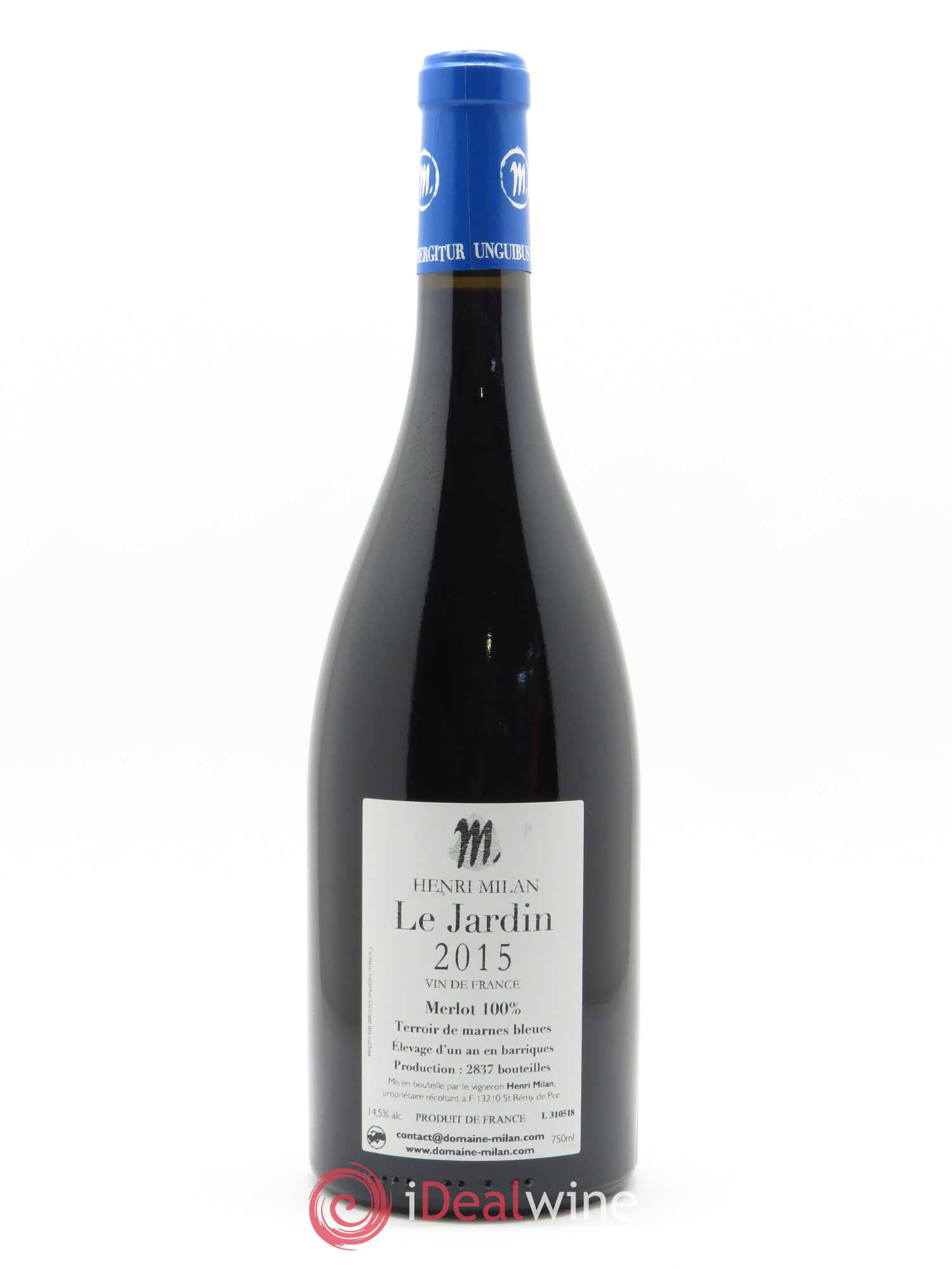 Vin de France Le Jardin Henri Milan  2015 - Lot de 1 Bouteille