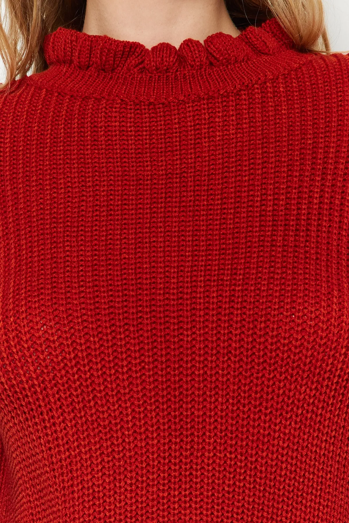 Trendyol Collection  Kurzer Strickpullover mit Kachelmuster TWOAW22KZ0530