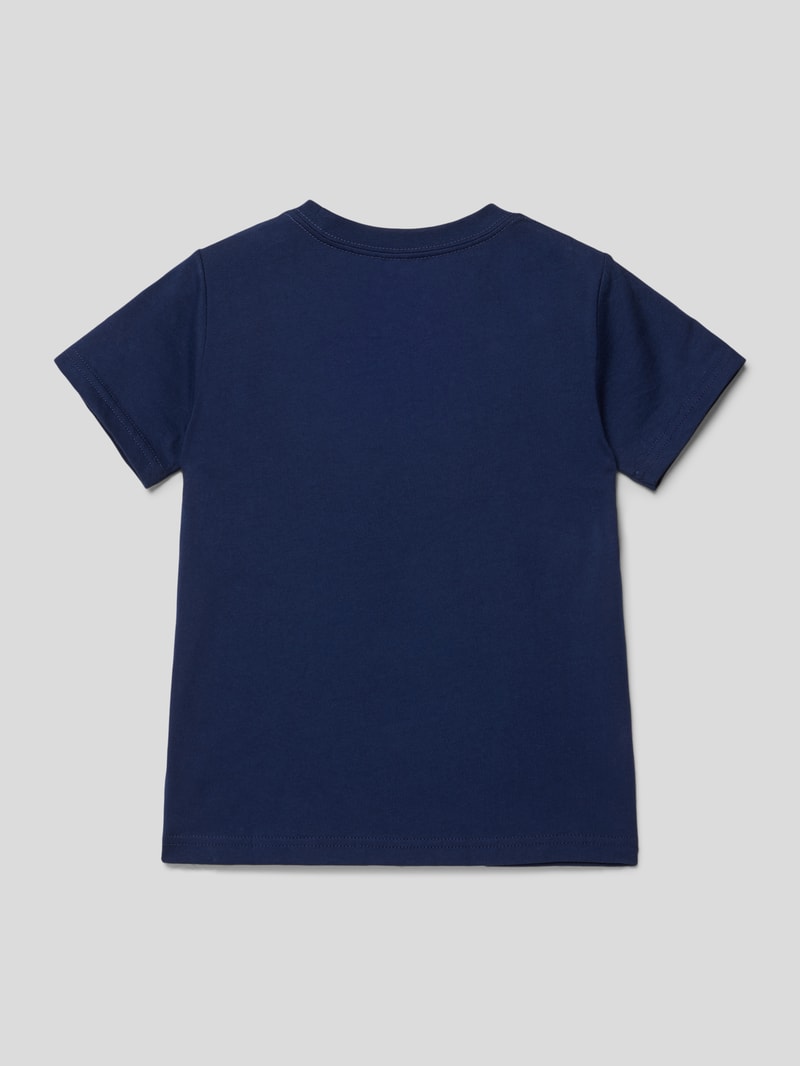 T-Shirt mit Motiv-Print in marineblau