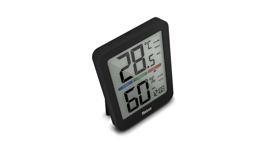 Mebus Digitales Thermo-/ Hygrometer schwarz