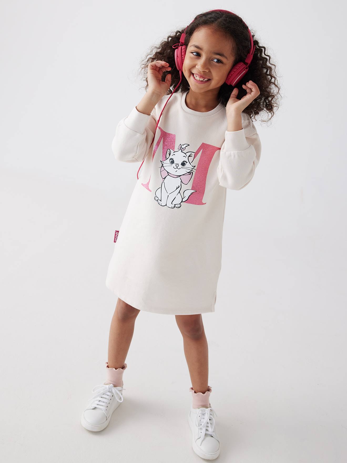 Robe sweat fille DS® Marie les Aristochats rose pâle
