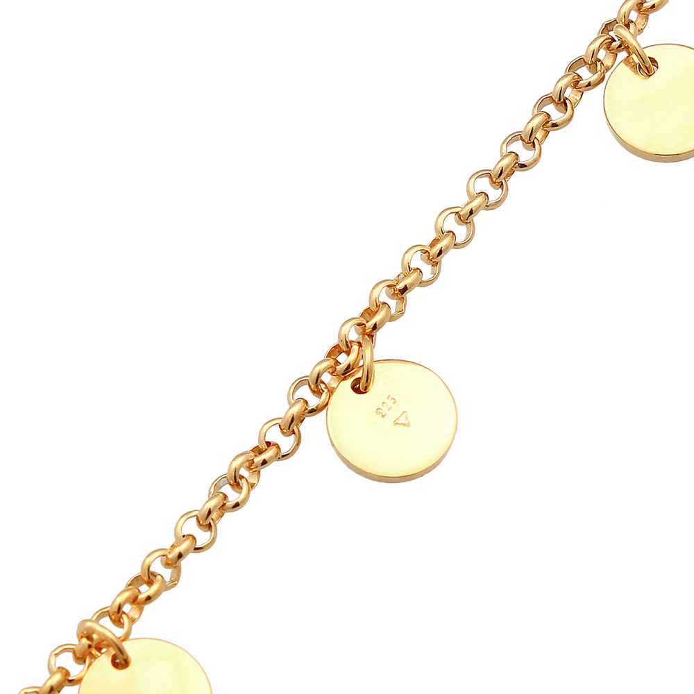 Elli Elli Bracelet Pendentif femme plaque filigrane en argent 925 sterling Bracelet