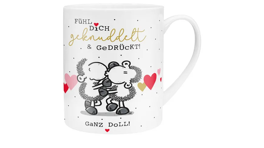 sheepworld XL-Tasse »Fühl Dich geknuddelt & gedrückt!«