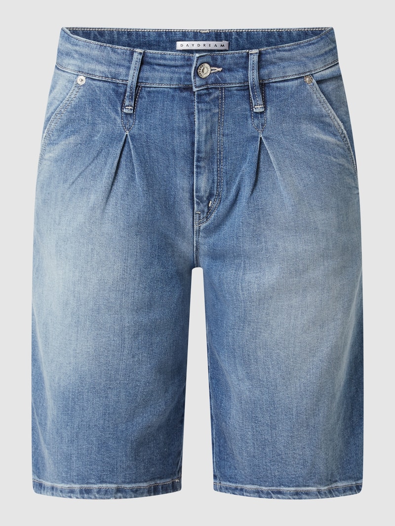 Jeansbermudas mit Stretch-Anteil Modell 'Slouchy' in blau